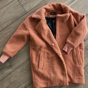 MINKPINK Plush Sherpa Coat Size XS